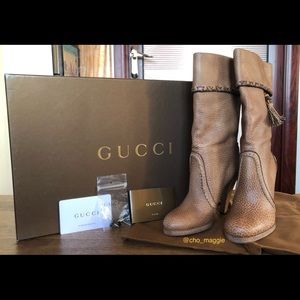 Gucci Midcalf Boots w/ Bamboo Tassels sz36